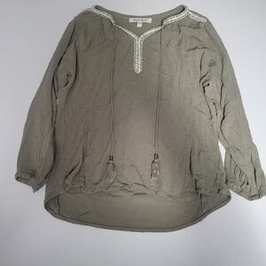 Black Rainn Green Blouse Size S